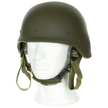 Italiaanse P.T. ballistische kevlar gevechtshelm, olijfgroen