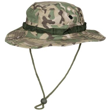 MFH US GI Bush Hat, kinriem, GI Boonie, Rip Stop, MTP operation-camo