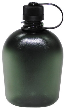 MFH US Veldfles Gen II 1L olijfgroen-transparant, BPA vrij
