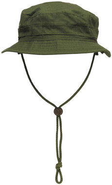 MFH US GI Bush Hat, kinriem, GI Boonie, legergroen