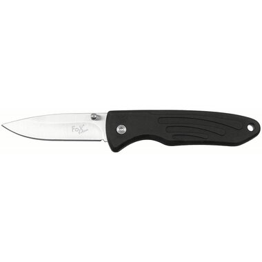 Couteau de poche pliable Fox outdoor noir avec poignée TPR