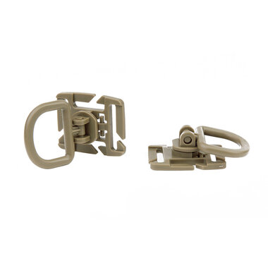 101 Inc Tactical Molle D ring 2-pack JFO04, coyote tan