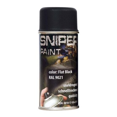 Fosco Army Paint Spray Quick dry 150ML, RAL9021 Fat Black