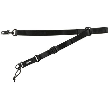 MFH Rifle Strap 1- or 2-point fixation, black, with 2 carabiners