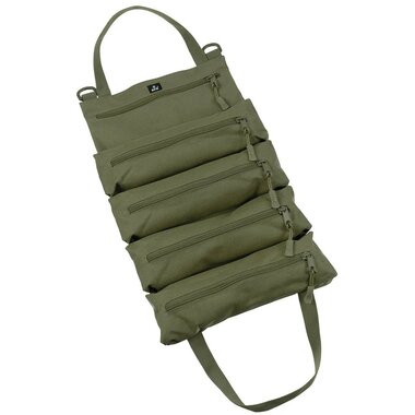 MFH Bushcraft utility bag rollable, 5 compartments, OD green