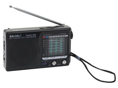 BLI KK-9 multiband wereldradio AM/FM/SW/MW zwart