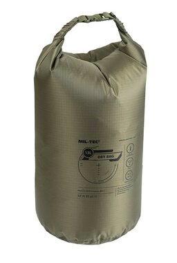 Drybag Mil-Tec, Rip Stop, 13L, vert olive
