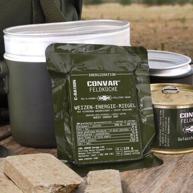 Convar Field Kitchen Tarwe Energiereep Zout (120 g) Military grade