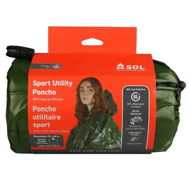 SOL escape poncho PE, legergroen