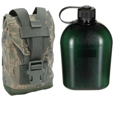 MFH US Veldfles Gen II 1QT met Molle tas ABU camo, BPA vrij