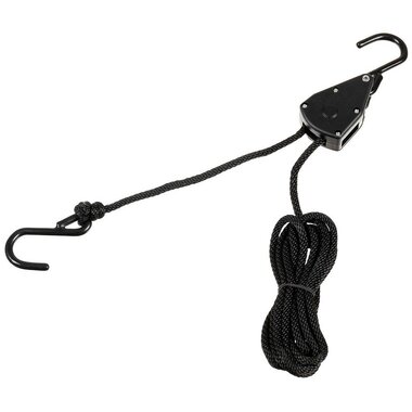 MFH Tension cable 4 mm, 2 meters with rope ratchet, black