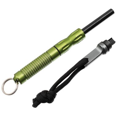 MFH Magnesium fire starter compact, green