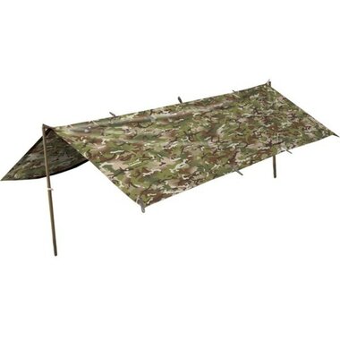 Kombat Tactical Tarp / Basha, 210D nylon rip-stop, BTP Multicam, bevestigingslussen, 250 x 170 CM