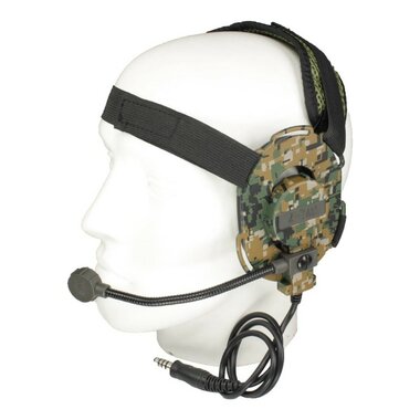 Z-Tactical Bowman EVO III headset Z029, Nato-jack aansluiting, Digital woodland camo