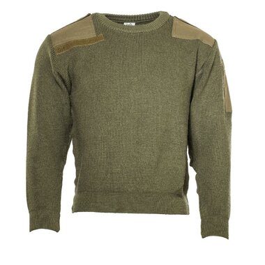 Kommandopullover der holländischen Armée aus 100 % Wolle, oliv grün