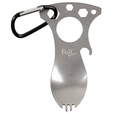Fox outdoor spork cutlery compact with carabiner