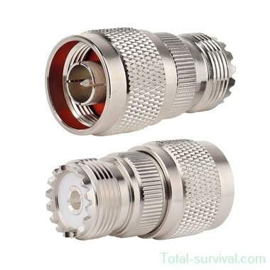 CBA NC-1456 N-Male / PL259-Female (PL) adapter, 50 Ohm
