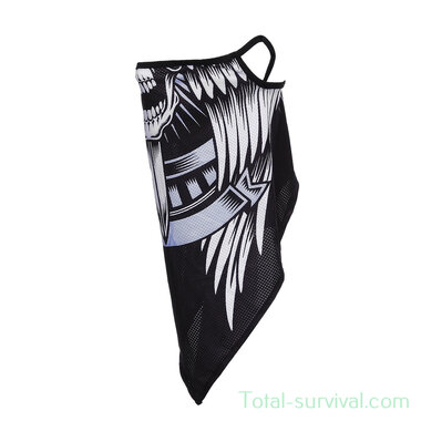 101 Inc Face mask with earloop skull with sword style 8