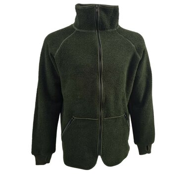 Dutch army cold weather fleece liner jacket, fire retardant, OD green