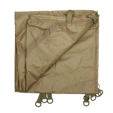 TF-2215 Tarpaulin, 210T polyester rip-stop, coyote tan, metal eyes, 300 x 300CM