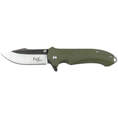 Fox Outdoor Bushcraft Klappmesser mit G10 Griff, oliv grün