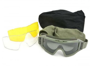 US Revision Desert Locust ballistic safety glasses with 2 lenses and protective case