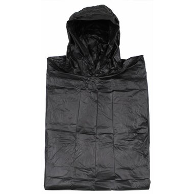 Mil-tec Poncho, black, 203 x 127 cm, 0,15 mm