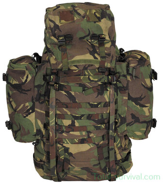 ARWY Alpine Saracen veldrugzak 120L met zijtassen en Daypack dragers, Woodland DPM