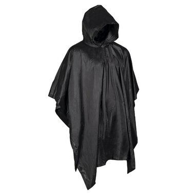 Mil-tec Poncho, black, 203 x 127 cm, 0,15 mm
