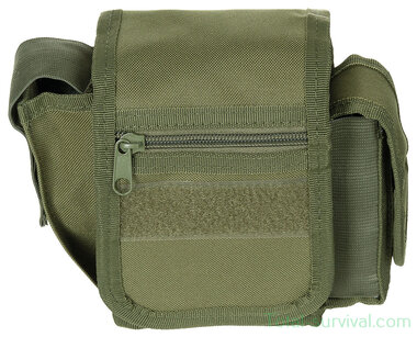 MFH Tactical waist bag with 3 compartments, OD green