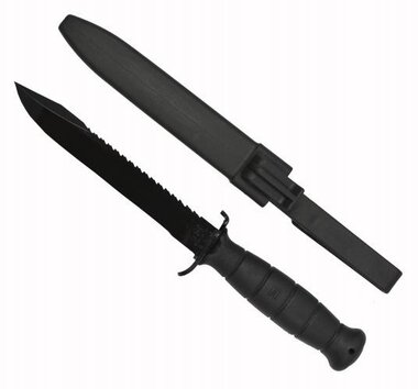 Glock Bundesheer FM81 Feldmesser mit Sägerucke und Polymerscheide, schwarz