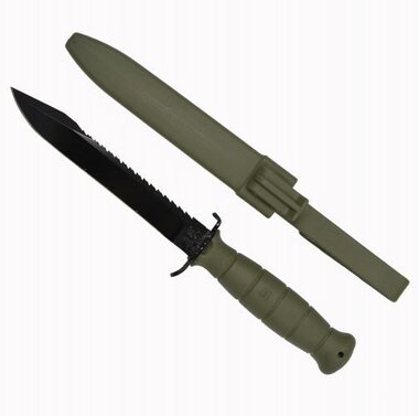 Glock Bundesheer FM81 Feldmesser mit Sägerucke und Polymerscheide, OD grün