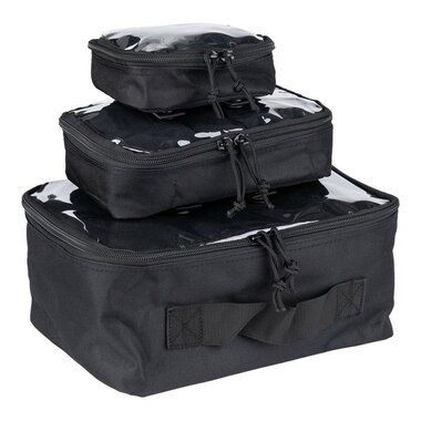 101 Inc Packing Cubes organizers transparent, set of 3, black