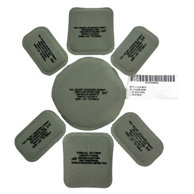 USGI Helmpolster-Set 7-teilig für LWH- und ACH-Kampfhelme, foliage grün