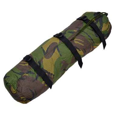 Sac de compression de l'armée néerlandaise pour tente ou sac de couchage, Woodland DPM