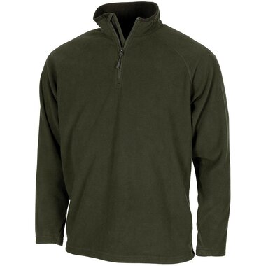 MFH Troyer Pullover mit Rollkragen und Reißverschluss, microfleece 200g/m2, oliv grün