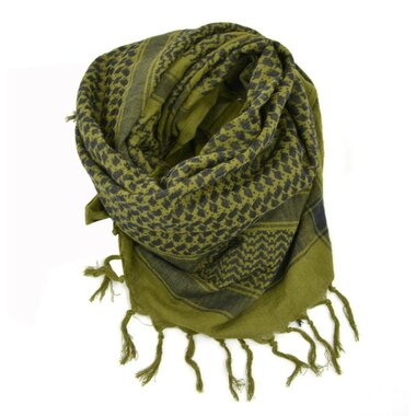 Dutch Army shemagh desert scarf, green-black
