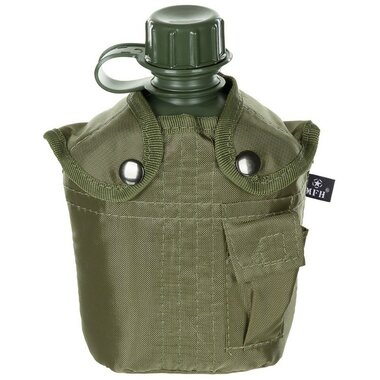 MFH US Veldfles 1L met hoes en alice clips, legergroen, BPA vrij