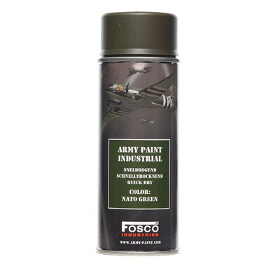 Fosco Army Paint Spray Quick dry 400ML, Nato green