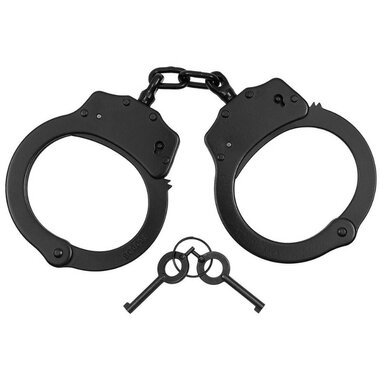 MFH Handschellen Stahl, 2 Schlüssel, schwarz
