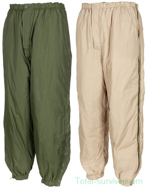 Britse thermo-overbroeken, 2-zijdig, legergroen/khaki