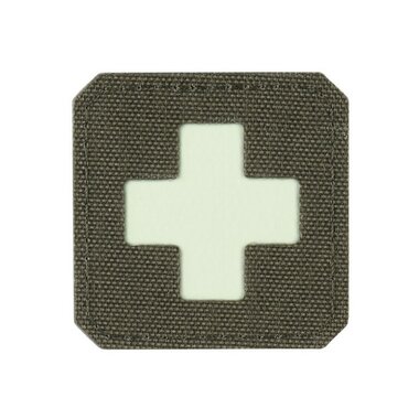 M-Tac Patch Medic Cross Laser Cut, 45 x 45 mm, GID Fluorescent Reflective, Green/White