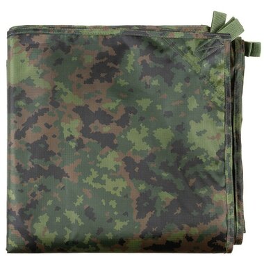 MFH Mehrzweckplane, 210D Oxford Polyester Ripstop, M05 camo, Befestigungsschlaufen, 300 x 300 cm