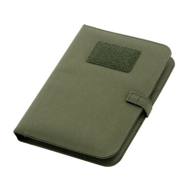 Carnet de notes en polyester Fosco Outdoor grande, vert armée