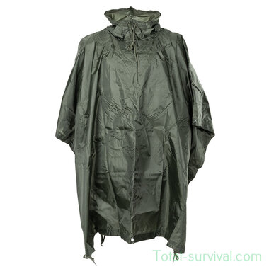Mil-Tec Poncho, Rip Stop, olijfgroen, PE 780 Gram, 210 x 150 cm