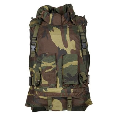 Italian AP95 body armor vest, with kevlar soft and hard armor fillers, full kit, Woodland camo