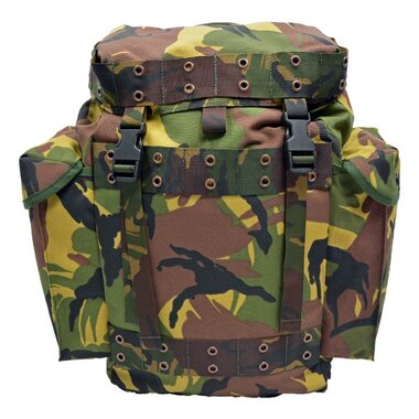 Dutch Army Patrol Backpack 35L with Side pouches, Woodland DPM