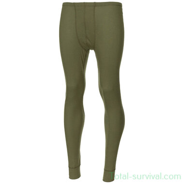 Caleçon long Odlo, unisexe, Midlayer, vert olive