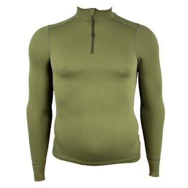 Thermolite thermal longsleeve undershirt with turtleneck and zipper, Base layer, olive green