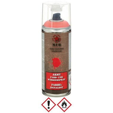 MFH Army Paint Spray Quick dry 400ML, RAL3001 signal red
